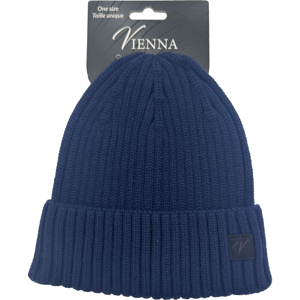 Image Knitted Hat for MEN with Brim - Blue